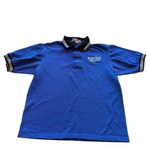 Vintage Jerzees Hot August Nights Member 2003 Polo Shirt M‎ Checkered Trim